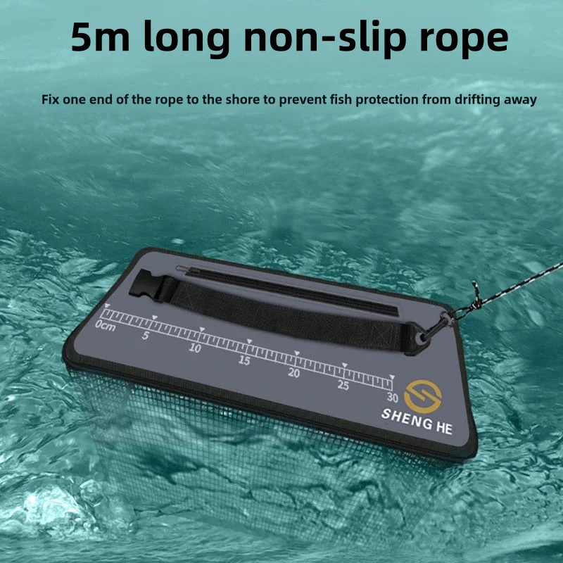 Lure Floating Fish Net Fishing Basket Sea Fishing Fish Protection Hanging Glue Quick Drying Portable Nylon Woven Live Bag