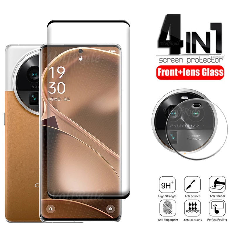 4-In-1 Per Oppo Find X6 Pro Glass For Find X6 Pro Vetro Temperato Hd 9H Full Screen Protector Per Oppo Find X6 X 6 Pro Len Glass