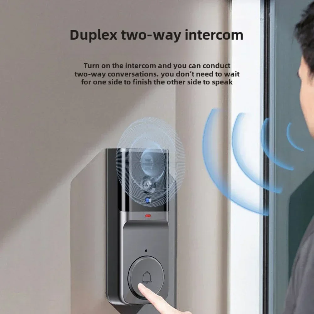 M16A 1080P Wireless Waterproof Video Doorbell 4.3-inch IPS Screen Infrared Night Vision Doorbell Family Apartment 2.4G Camera 3