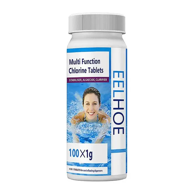 100Db/Doboz Úszómedence Tisztító Tabletta Klór Bróm Tabletták Úszófürdő Pezsgőfürdő -Tisztító Készletek - Image 5