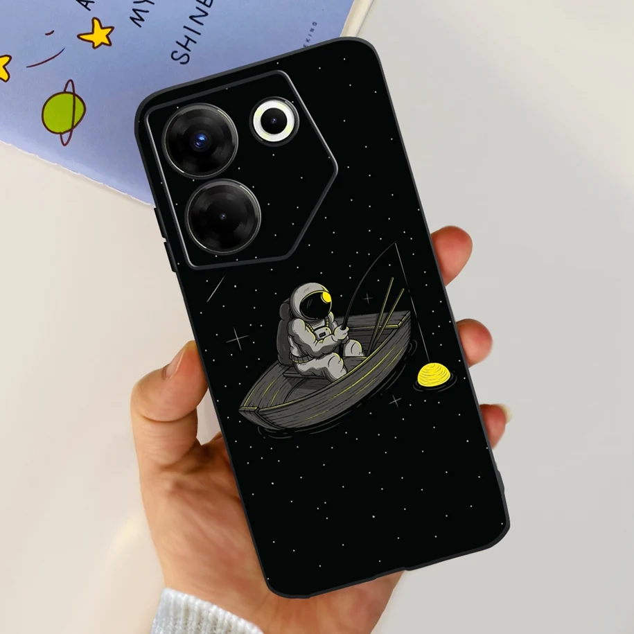 Cute Astronaut Silicone Soft Phone Case with Durable Bumper Protection