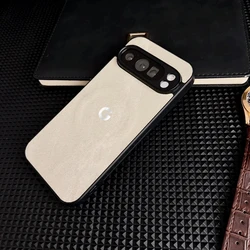 Vintage Denim Texture Magnetic Leather Case with Wireless Charging Compatibility - Google Pixel 8 Pro (GD)