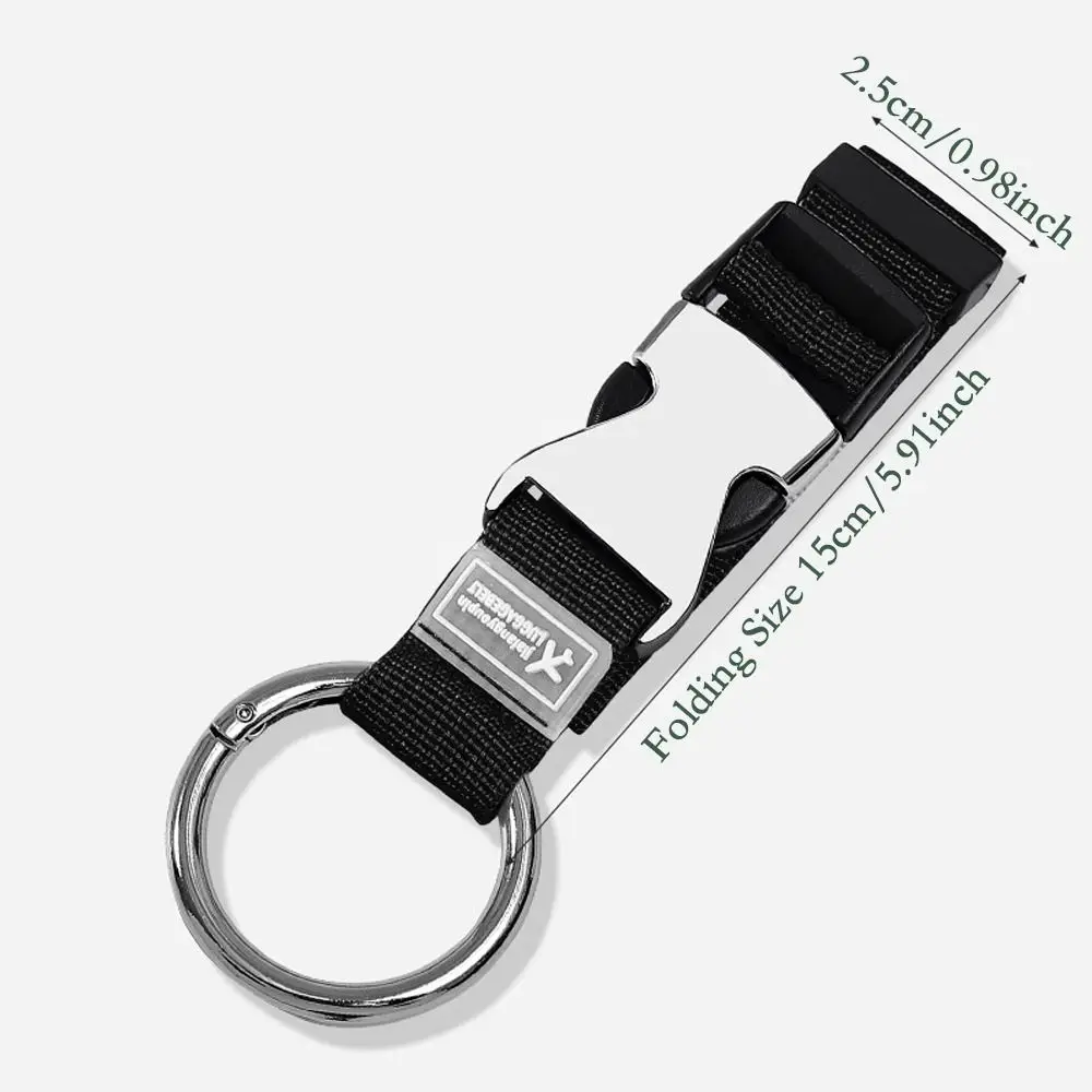 Useful Handbag Clip Luggage Strap Add Bag Gripper Round Carabiner Trunk Holder Keychain Suitcases Belt Outdoor