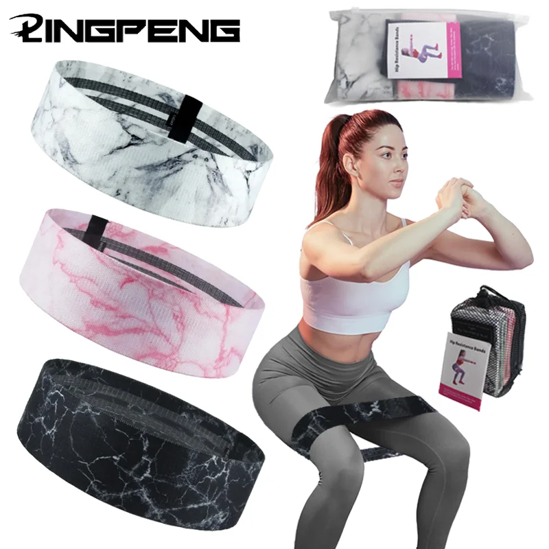 Fabric Squat Loop Resistance Hip Band Elastic Training Band Stretching Fitness Circular Yoga Fitness Equipment