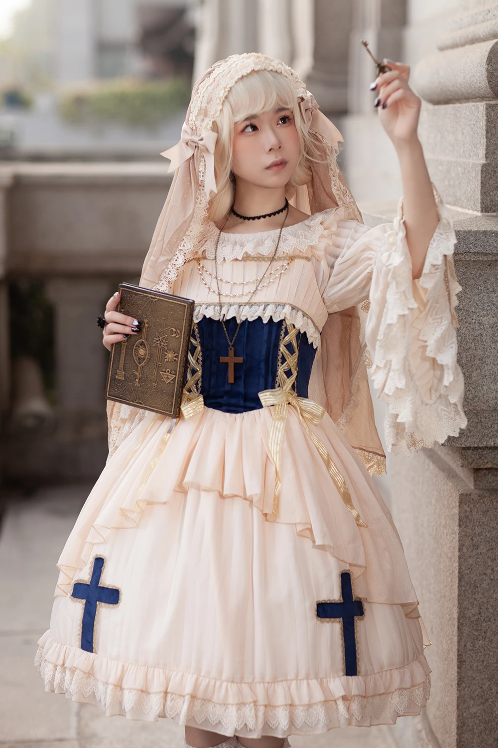 

The Song of Eternal Life ~ Sweet Lolita High Low JSK Dress by Infanta