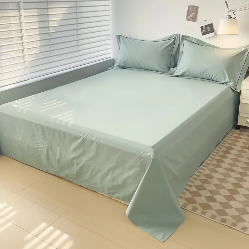 1PC Egyptian Cotton Flat Bed Sheet, 400TC 100% Cotton Top Sheets, Luxury Soft Bed Sheet Bed Linen, for Double Queen King Bed 2