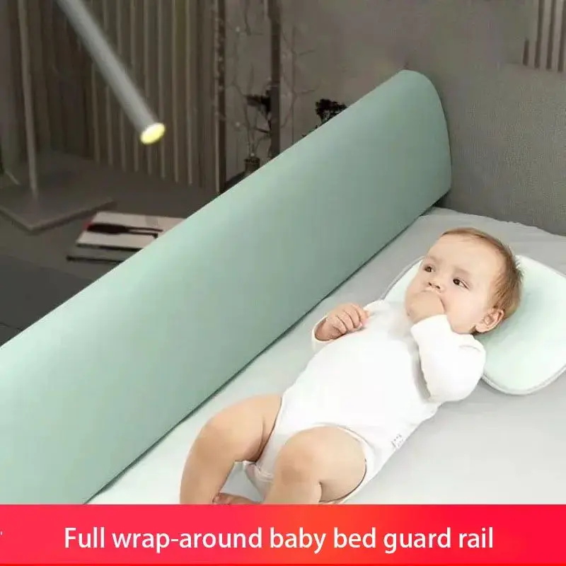 180cm Bedside Guardrail Bed Fence Newborn Fall Protection Fence Baby Bed Side Baby Anti-fall Soft Package Enclosure Blocker