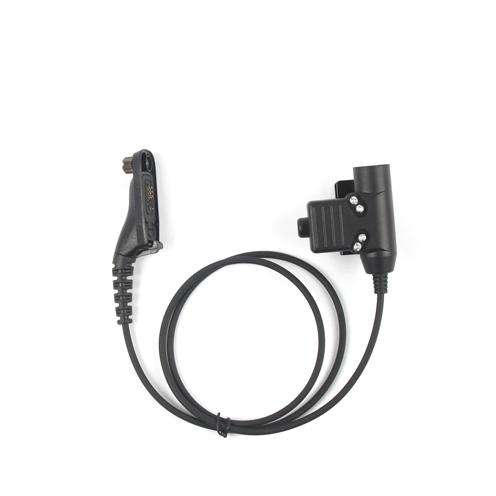 HD03 Tactical Bowman Elite II Headset Microphone with U94 PTT Adapter for Motorola XiR P8268 8260 APX 7000 walkie talkie Radio