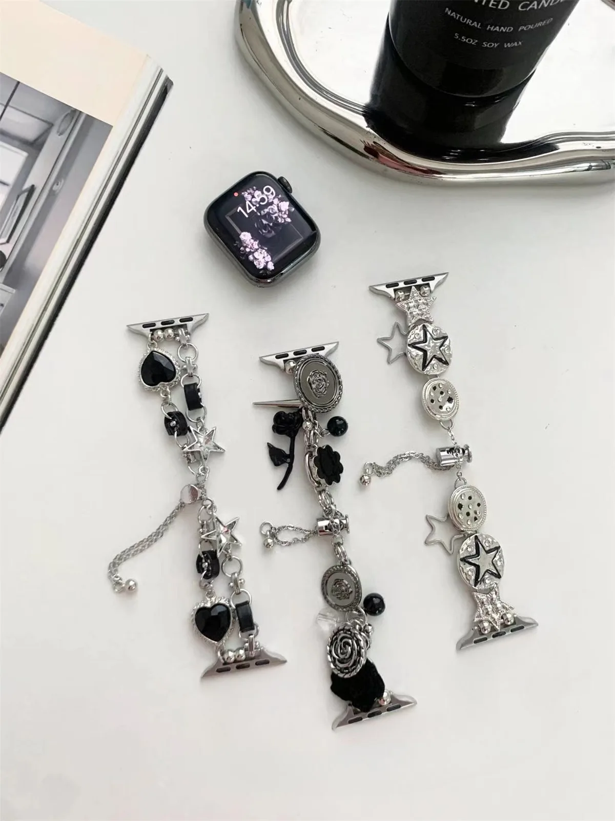 iWatch 42/44/45/46/49mm 38/40/41mm Metal Moda Saat Kayışı Watch Serisi Ultra2 Serisi 10/9/8/7/6/5/4/3/2/1_voghion.com