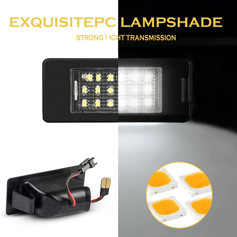 2Pcs LED Number License Plate Light Lamps For Chevrolet Suburban Tahoe Malibu Eq