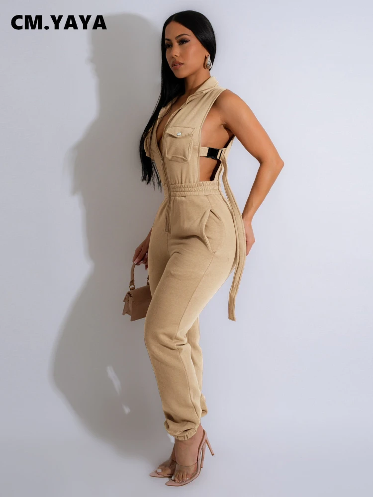 Combinaison Ample Sans Manches Pour Femme, Bretelles