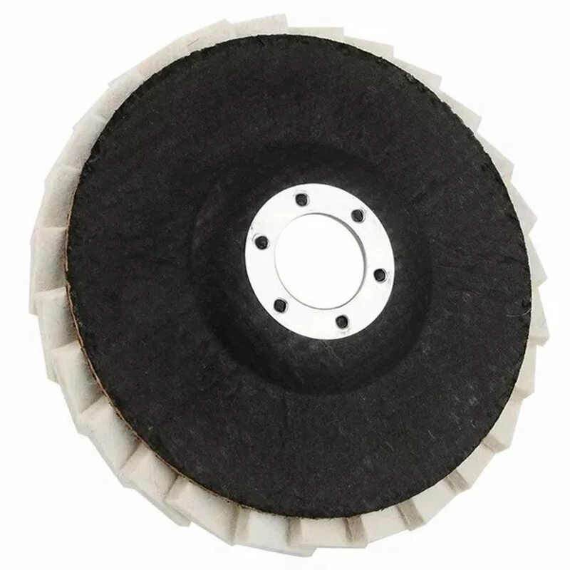 Felt Flip Disc Wool Wheel Louver Blade Wool Polishing Wheel Pad 5 Inch Suitable For Angle Grinder