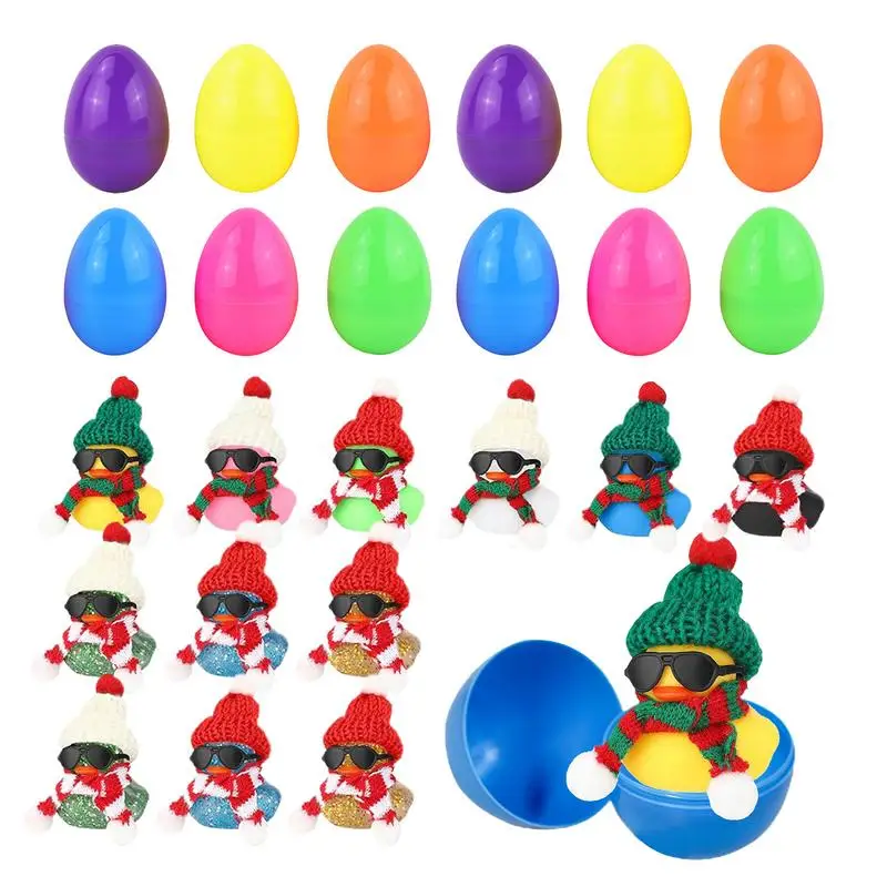 

Easter Rubber Duckies Prefilled Easter Eggs Assortment Adorable Novelty Bright Colorful Duck's Easter Egg Hunt For Easter