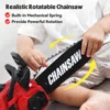 WizKidz Toy Chainsaw for Kids Pretend Play Power Tool Set with Realistic Sounds Rotating Chain Outdoor Preschool Gardening Gift 4