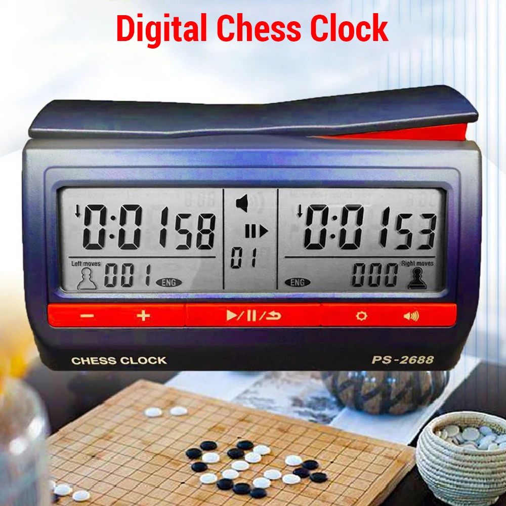Digital Chess Clock LCD Screen ABS International Checkers Timer for Board Games and Chess Adult Board Games Accessories chess timer