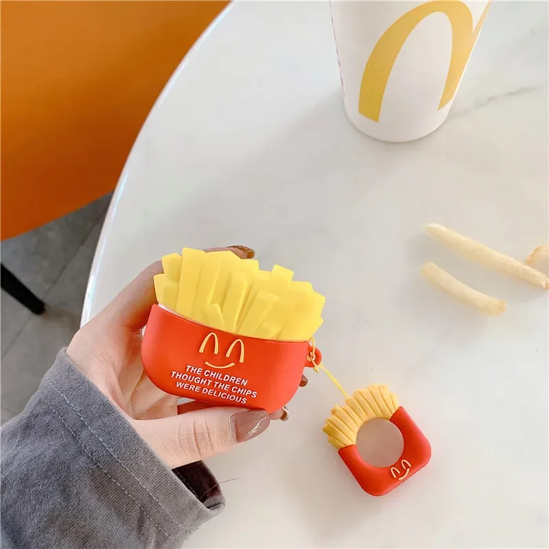 Hamburger Chips Cover for AirPods Case Silicone Earphone