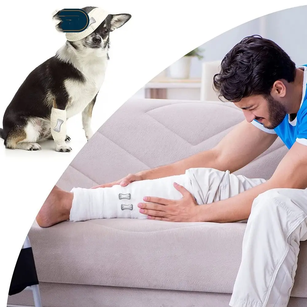 10PCS 알루미늄 폴리 에스터 탄력 붕대 클립 화이트 브라운 실버 탄력 붕대 교체 클립 교체 가능