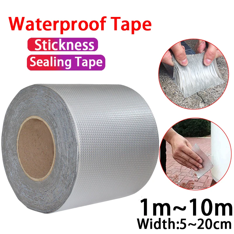 Waterproof Repair Adhesive Tape Wall Crack Roof Duct Leakproof Tape Super Aluminum Foil Butyl