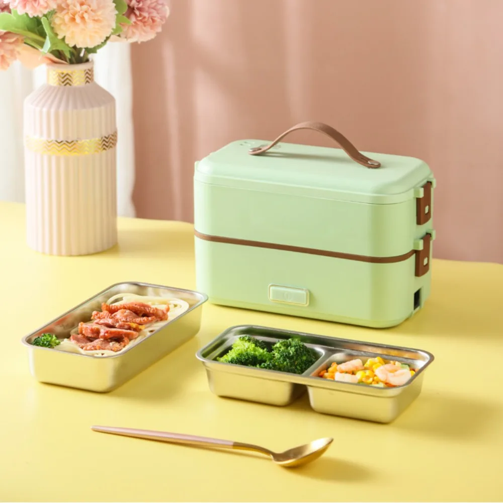 Electric Lunch Box Food Heater,300W Heated Lunch Boxes for Adults Seal Lid One Double Three Layer Stainless Steel Container flow control 3 flange type butterfly valve j triple offset eccentric hard seal stainless steel standard cast inch water