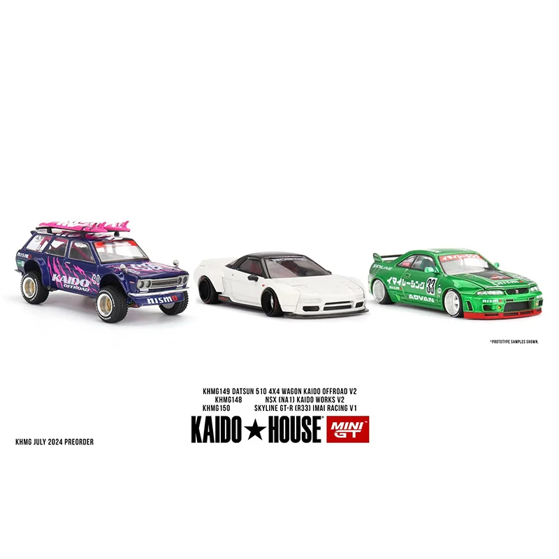 PreSale Kaido House MINIGT 1:64 M3 E30 GTR R34 Carbon 510 NSX CIVIC Wagon 240Z Silverado Diecast Car Model Toys Monthly Updates 5