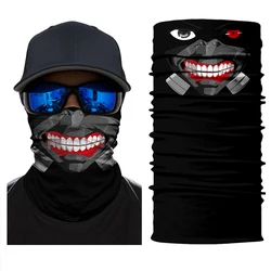 3D Riding Motorcycle Head Cover Mask Clown V-shaped Enemy Team Skull Multi Functional Magic Headband Mask