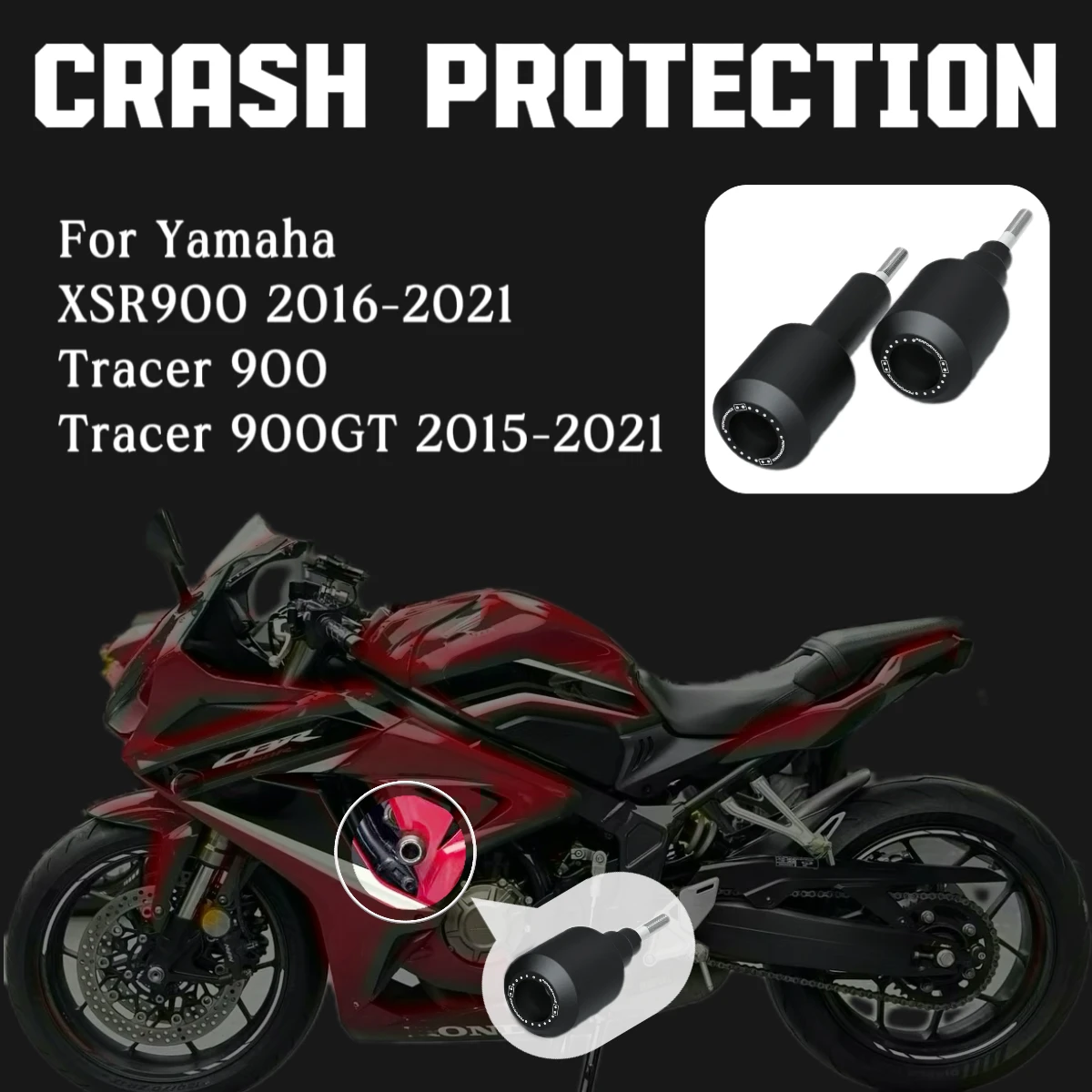 

Crash Protection Bobbins For Yamaha XSR900 2016-2021 Tracer 900 900GT 2015-2021 motorcycle accessories for protection