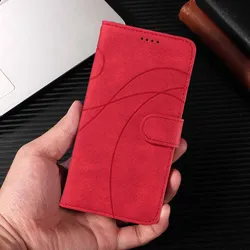 Leather Magnetic Flip Wallet Case - Card Holder & Stand Functionality for Honor 8A (H7 - Red)