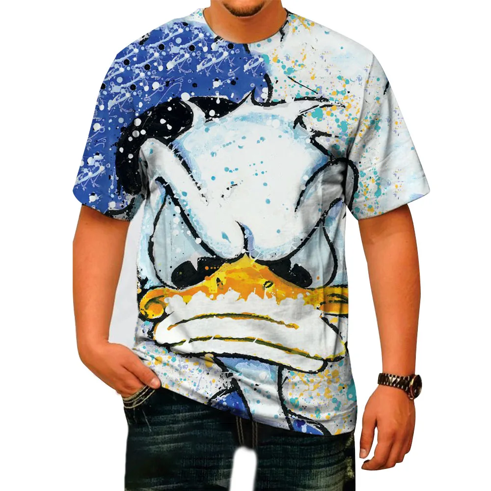 

MINISO Donald Duck T-Shirt Cartoon Anime 3D Print Streetwear Kids Adults Casual Fashion Oversized T Shirt Kids Tee Tops Clothing