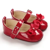 Baby Girl Shoes Bow Flats Non-slip Infant Kids Formal Sandals Toddler Walkers 2