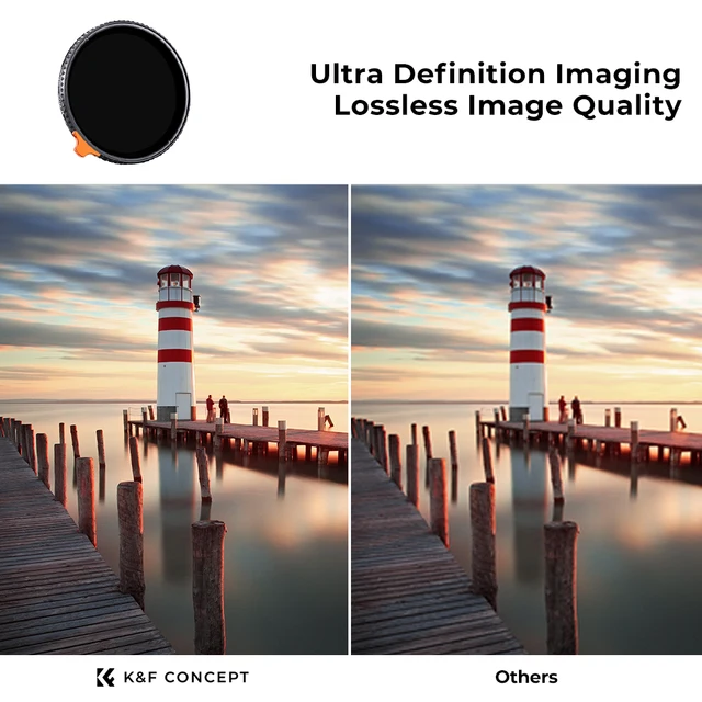 K & F Concept Nano-X 시리즈 가변 ND 필터는 고품질의 촬영을 위한 최고의 렌즈 필터입니다.