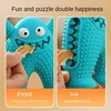 Dog Molar Toy Food Grade Silicone BPA Cute Little Monster Dog Tooth Cleaning Interactive Bite Resistant Sound Toy Pet Supplies 4
