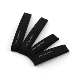 Set of 4 Car Door Edge and Mirror Protection Strips - Anti - Collision Rubber Guards (Black)