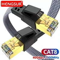 High Speed Ethernet Cable CAT 8 10M 15M 20M 40GBps 2000MHz Network RJ45 Patch Cord for Router Gaming laptop Internet Cable Cat 8