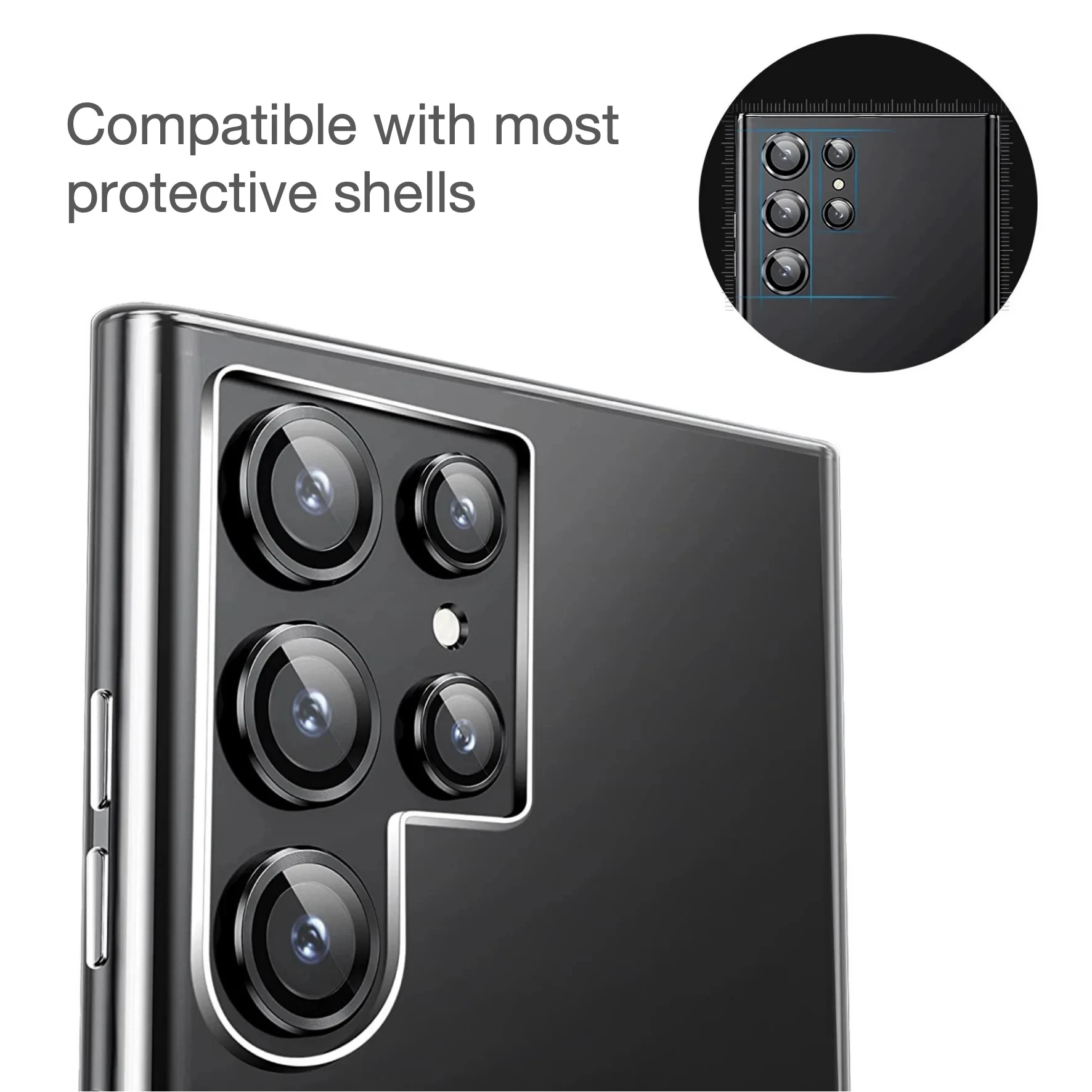 Premium Tempered Glass Camera Lens Protector - Maximum Protection Film
