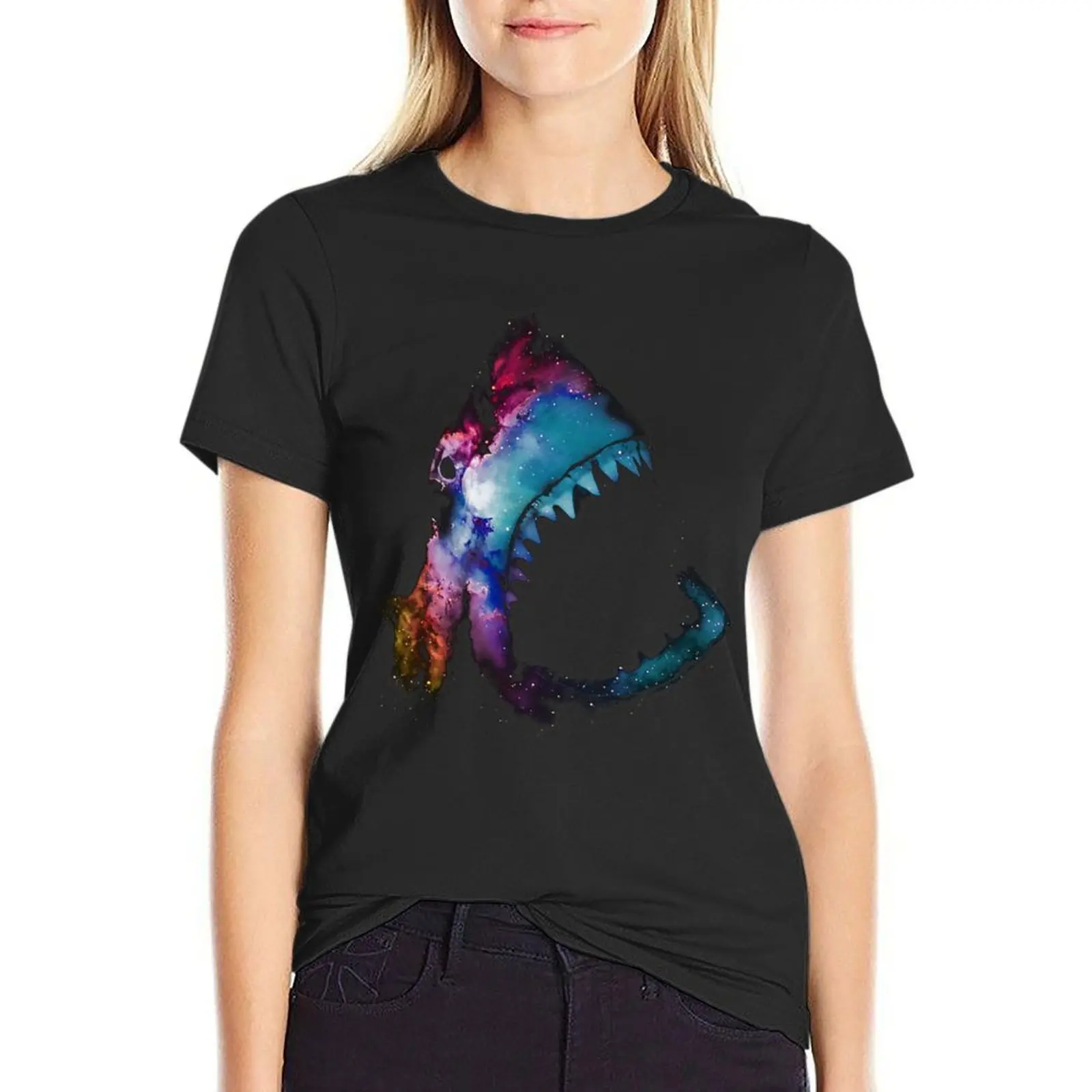 

Space Shark T-Shirt t shirt for Women t-shirts for Women graphic tees funny
