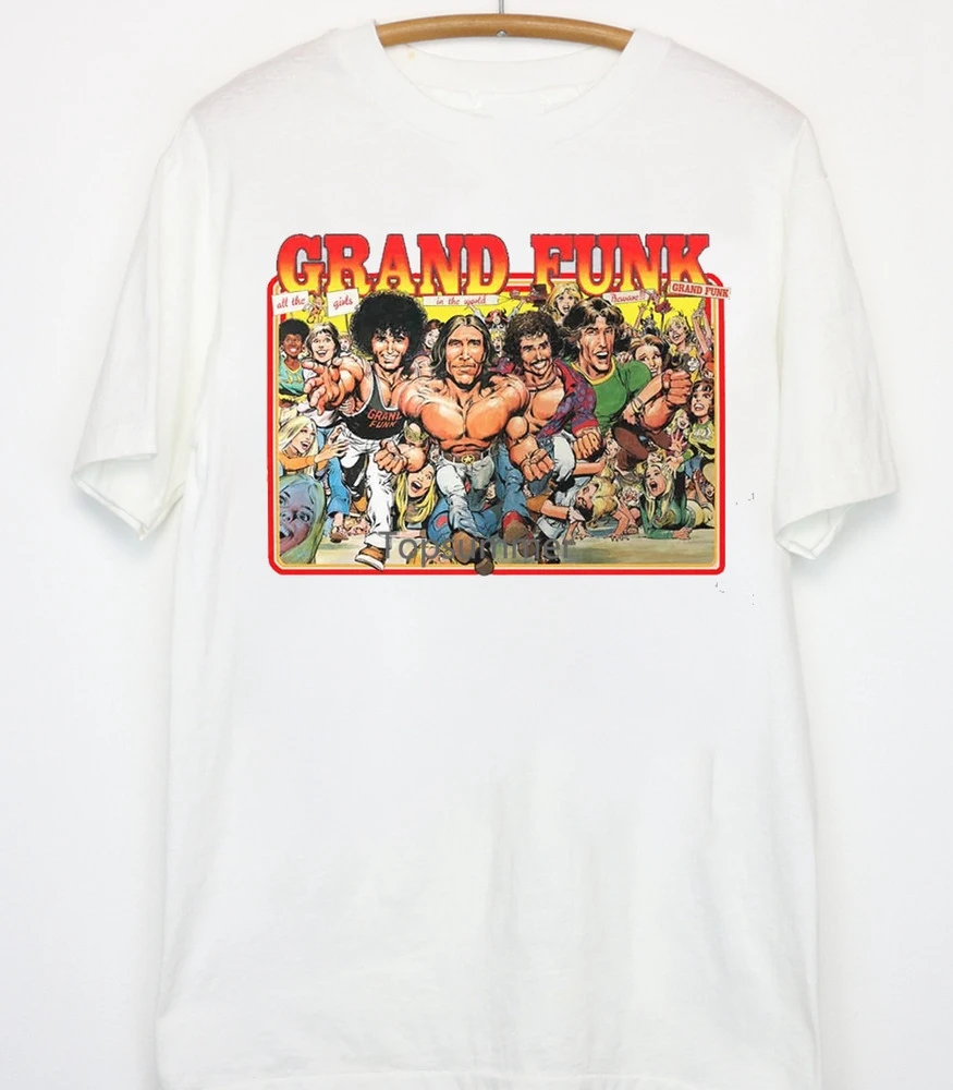 

Retro Grand Funk Railroad Band White Shirt Unisex S To 5Xl 1Pt1048
