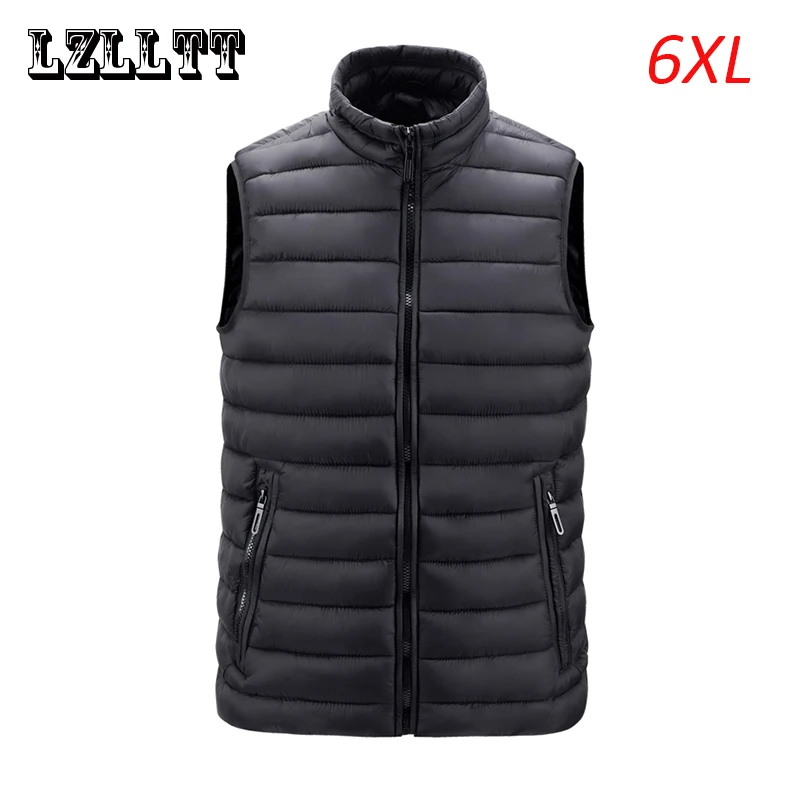 

Spring Autumn Mens Sleeveless Vest Coats Men Winter Waterproof Windproof Waistcoat Vest Men Commute Causal Vest Large Size 6XL