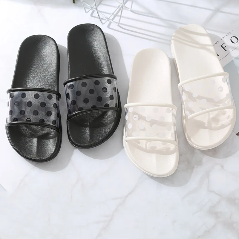 

Шлепанцы женские в горошек, сандалии для ванной, домашние тапочки для дома, тапочки для пар, лето 2021