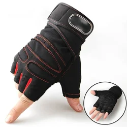 Unisex Gym and Sports Exercise Gloves for Weight Lifting and Training (Black red)
