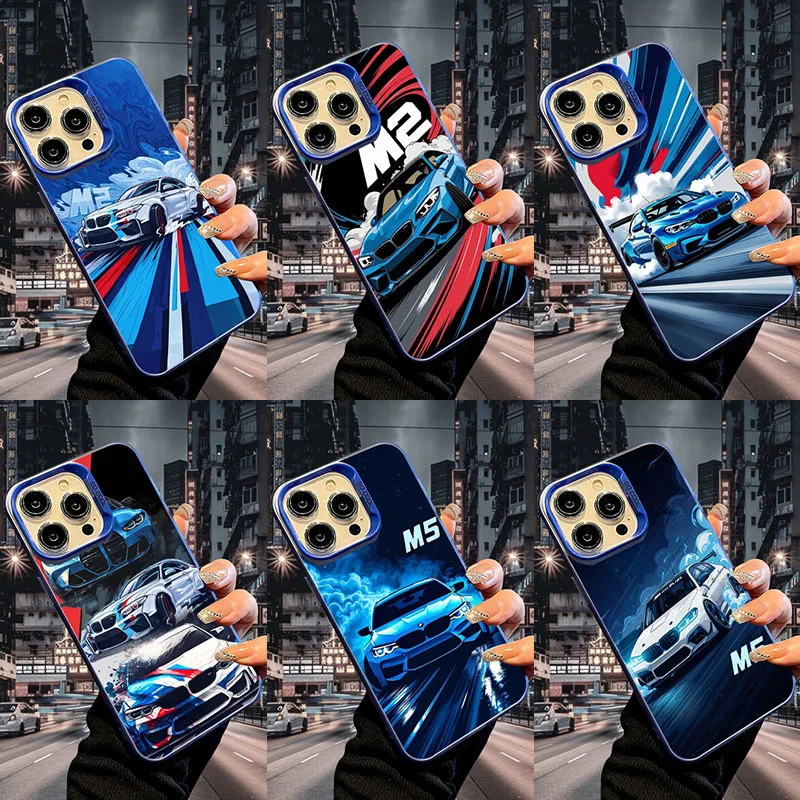 Sports Car Phone Case for iPhone 17 AIR Pro 12 11 Pro Xs X XR Max Laser Hard PC+TPU Cases Back Cover-S731
