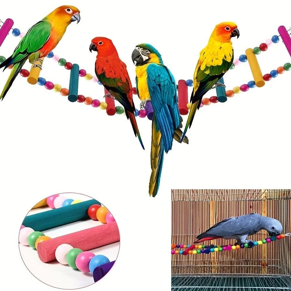 Bird Parrot Toys Ladders Swing Chewing Toys Hanging Pet Bird Cage Accessories Hammock Swing Toy for Bird Parrot 5