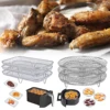Air Fryer Rack Stainless Steel Steaming Racks Tray Air Fryer Accessories Baking Pan BBQ Gril Roasting Rack Cooking Kitchen Tools 2