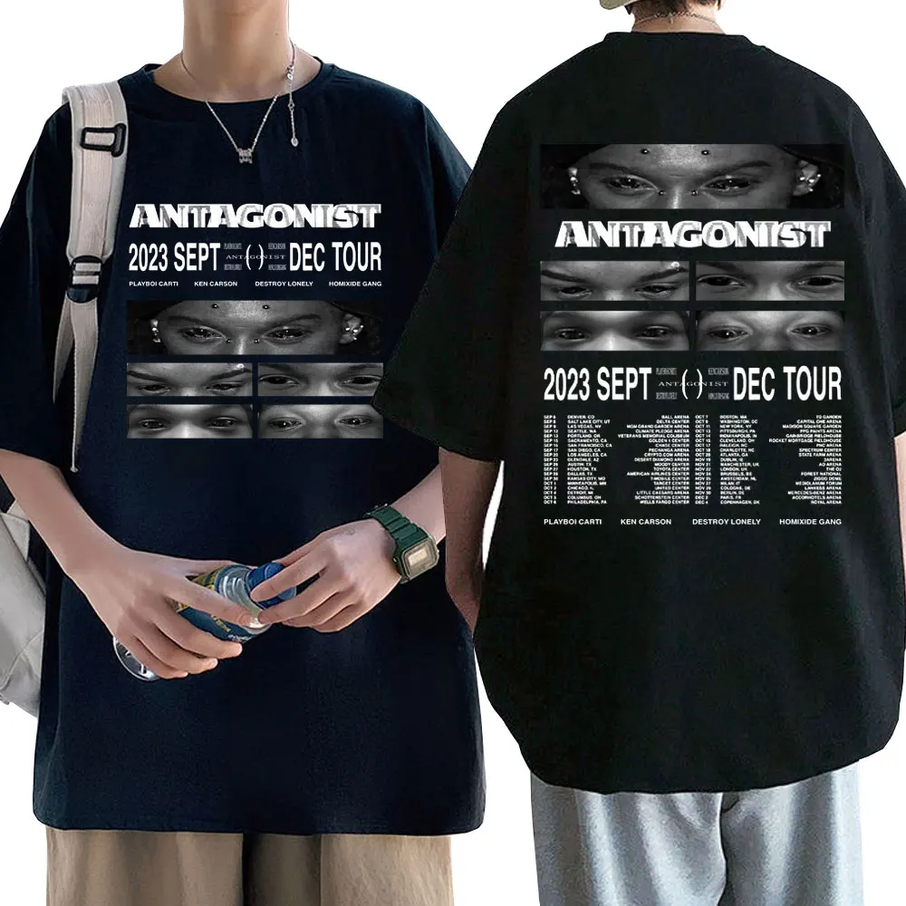 

Rapper Playboi Carti Antagonist Tour 2023 Graphic Tshirt Men's Hip Hop Trend Street T Shirt Men Fashion Casual Oversized T-shirt