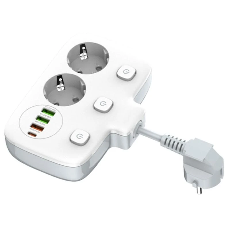 영국 EU US 플러그 8cm 8cm 전기 소켓 20wpd USB 유형 C 포트 빠른 충전 전력 스트립 범용 콘센트