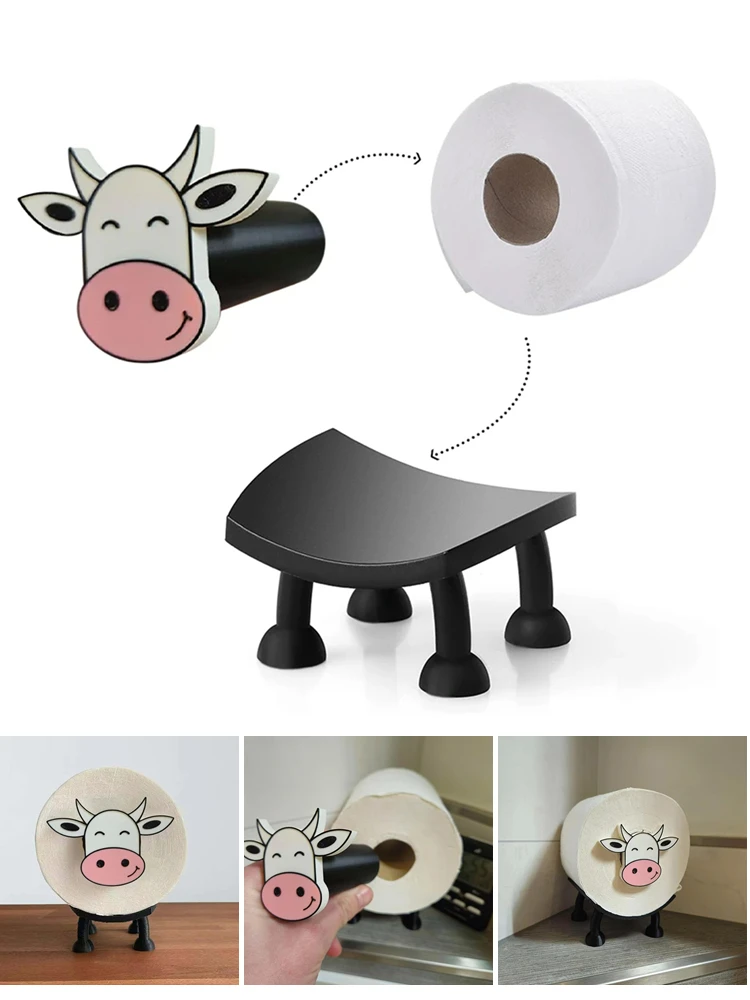 Funny Weightlifter Toilet Paper Holder Rack Shelf Tissue Roll Hanger Tissue Towel Roll Dispenser Bathroom Kitchen
