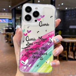 Vibrant Rainbow Slogan Print Transparent Phone Case - Galaxy S26Plus (Style 1)