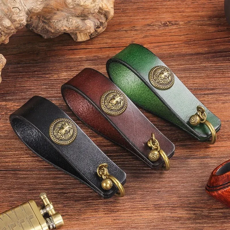 Handmade cowhide pipe holder retro men's portable pipe display stand personalized cigarette storage accessories tobacco smoking accessories