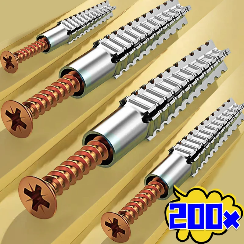 Expansion pipe for hollow walls tile drywall anchors with screw self tapping screw drilling plug expansion bolt tools 200/10Set