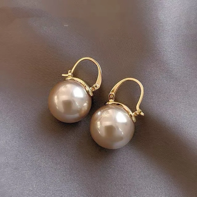 Korean Cute Pearl Drop Earrings for Women Luxury Gold Color U Shape Dangle Wedding Earrings Statement Fashion Jewelry 2022 New 1