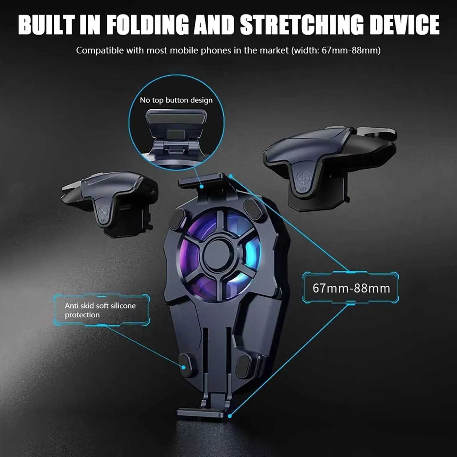 휴대전화 게임 컨트롤러, AK03 모바일 게임 컨트롤러, 휴대폰 쿨러, 아이폰용 휴대용 게임 라디에이터, 안드로이드용